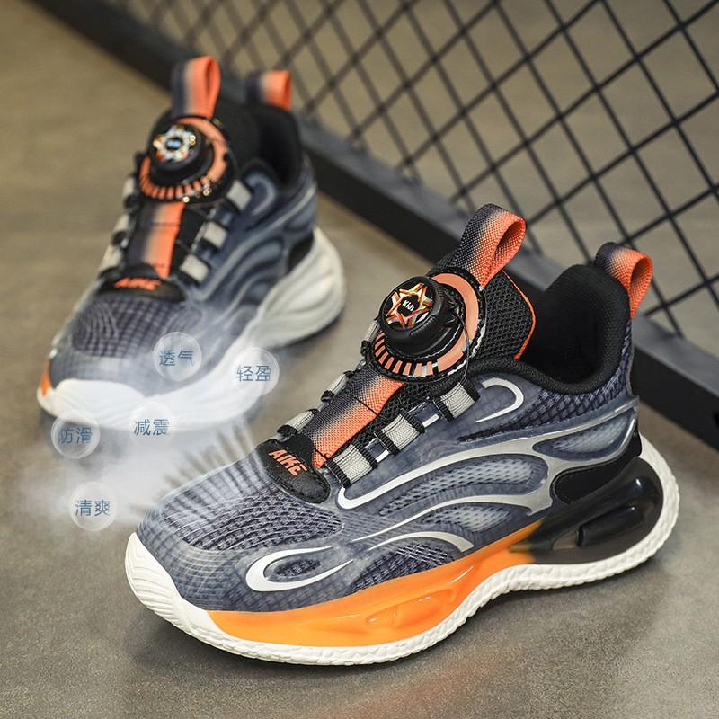 Kids Running Shoes Boys Girls Lightweight Breathable Hook-and-Loop Casual Sneakers Winter