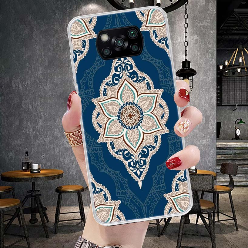 Цветной чехол-мандала с тотемом и цветами для Xiaomi Redmi 15C 15 13C 13 Poco X5 X6 X7 F7 Ultra M7 12C 12 10 10C 9C 9A 9T 9