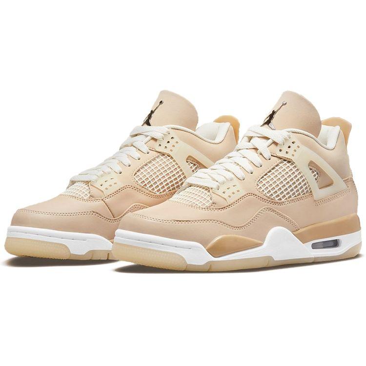 Женские кроссовки Air Jordan 4 Retro Shimmer Tan Bronze-Eclipse Orange-Quartz DJ0675-200