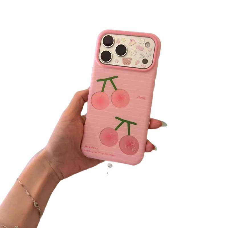 Ins корейский розовый подвеска-звездочка вишенка для iPhone17promax Apple 16 чехол для мобильного телефона 15 новые модели