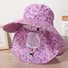 Face Mask Sunshade Shawl Cap Printing Agricultural Work Hat Casual Wide Brim Sun Hat  Outdoor