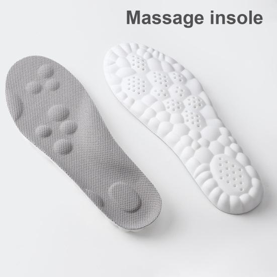1 пара 4D Cloud Insoles Мягкие дышащие амортизирующие вставки из пены с эффектом памяти для спортивной обуви Мужские и женские стельки с поддержкой свода стопы Ортопедические массажные подушечки для ног