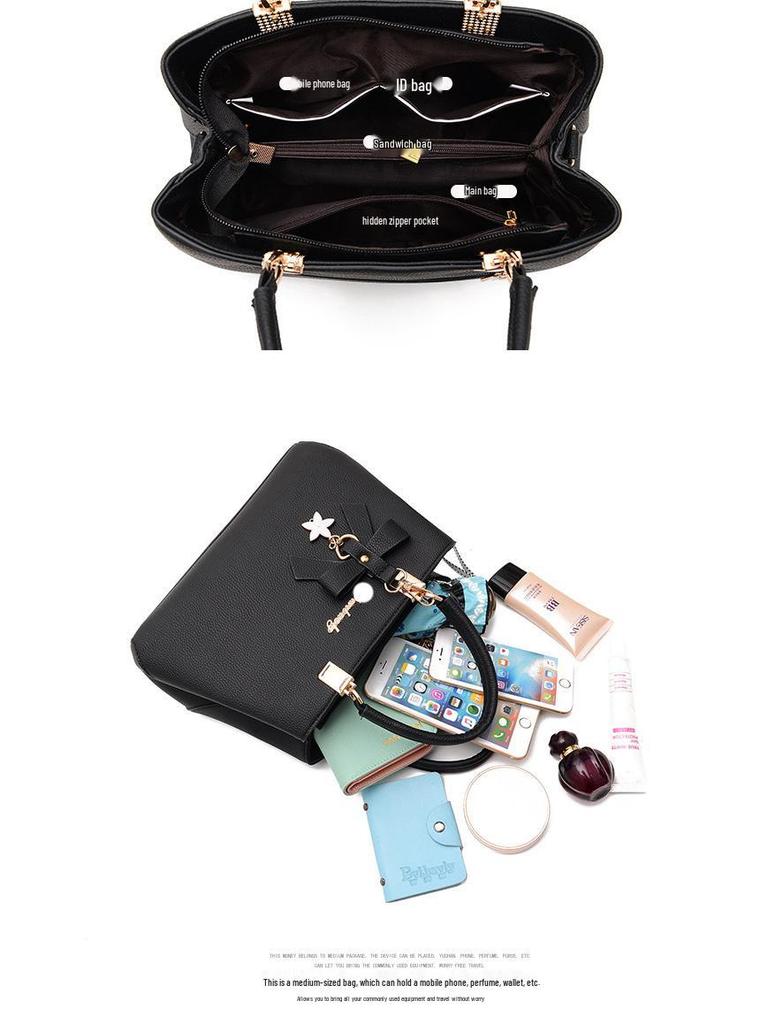 2025 Korean-Style Trendy Women's Bow Bag: Handbag, Shoulder & Crossbody Clutch for Autumn/Winter