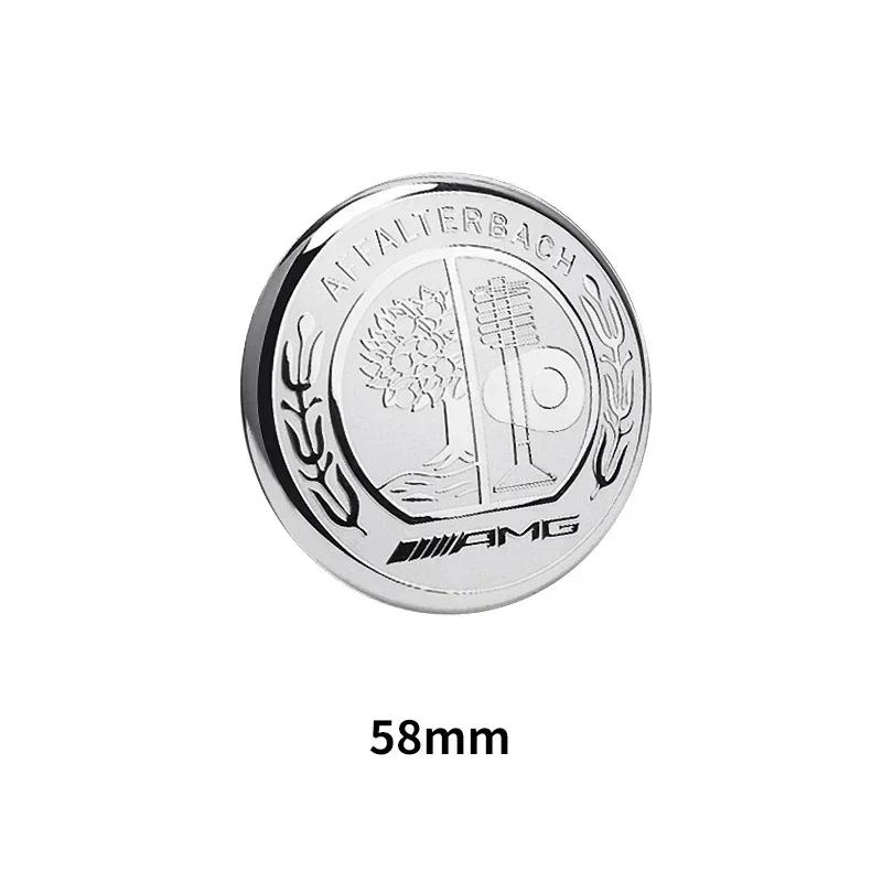 2025 For Mercedes-Benz 1pcs 52mm 58mm Car Steering Wheel Sticker Auto Interior For Mercedes Benz AMG W212 W213 W205 W177 V177 W2