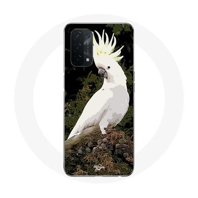 Coque - Cacatoes - Oppo A54 5G - Souple - Blanc - Perroquets Sur L'arbre