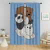 Shades We Bear Bears Blackout Curtains for Camera Partition Window Curtain for Room 2 Panel Home Interior Curtains Living Child