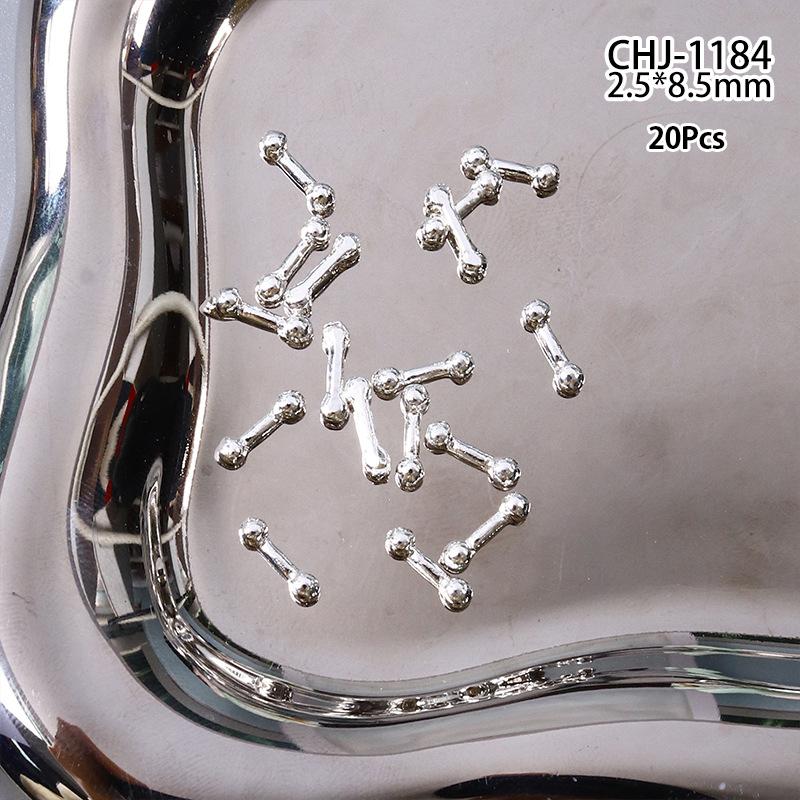 20 шт. Дизайн Панк Стиль Детали для Ногтей Сплав Шипы Золото Серебро Кривая Стрела Заклепка Украшение Ногти Арт Аксессуары Подвески для Ногтей