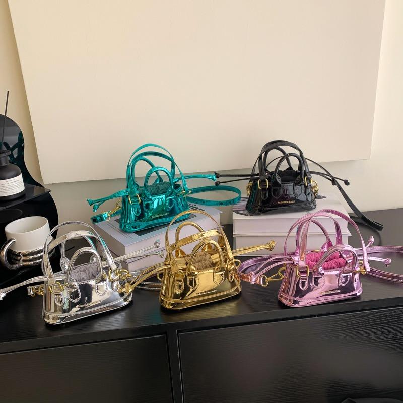 Новая женская сумка из лакированной кожи с лазерным глянцем, мини-сумка, сумка-ракушка, женская сумка-мессенджер, красный конверт