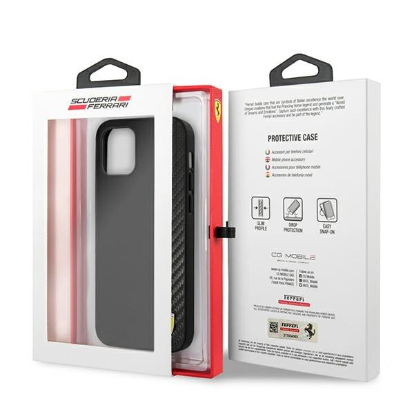 Ferrari Fesaxhcp12Sbk Iphone 12 Mini5,4 Черный/Black Жесткий чехол On Track Carbon Stripe
