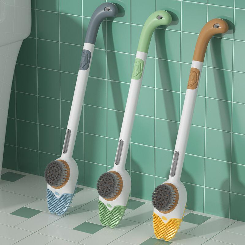 Силиконовая щетка для унитаза, наполненная жидкостью Щетка для унитаза с основанием из щетины Бытовая щетка для чистки унитаза