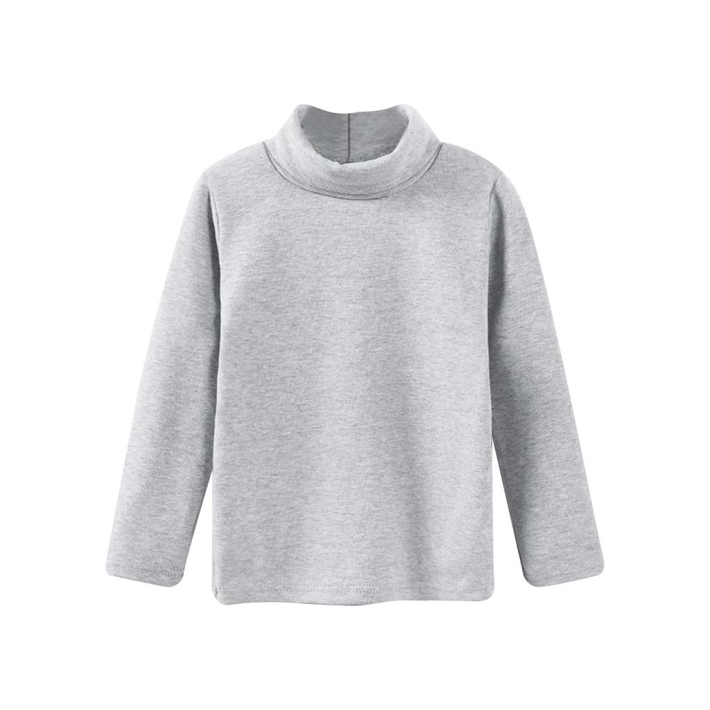 Girls Cute Tops Spring High Neck Solid Long Sleeve Round Neck Top Party Birthday School Sweaters