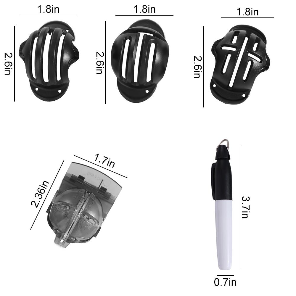 8Pcs/Set Vibrant Colors Golf Balls Alignment Exerciser Golf Ball Marker Pen Gymnasium