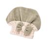 Microfiber Hair Drying Cap Soft Absorbent Bath Hat with Decorative Bow for Women and Girls Shower Use