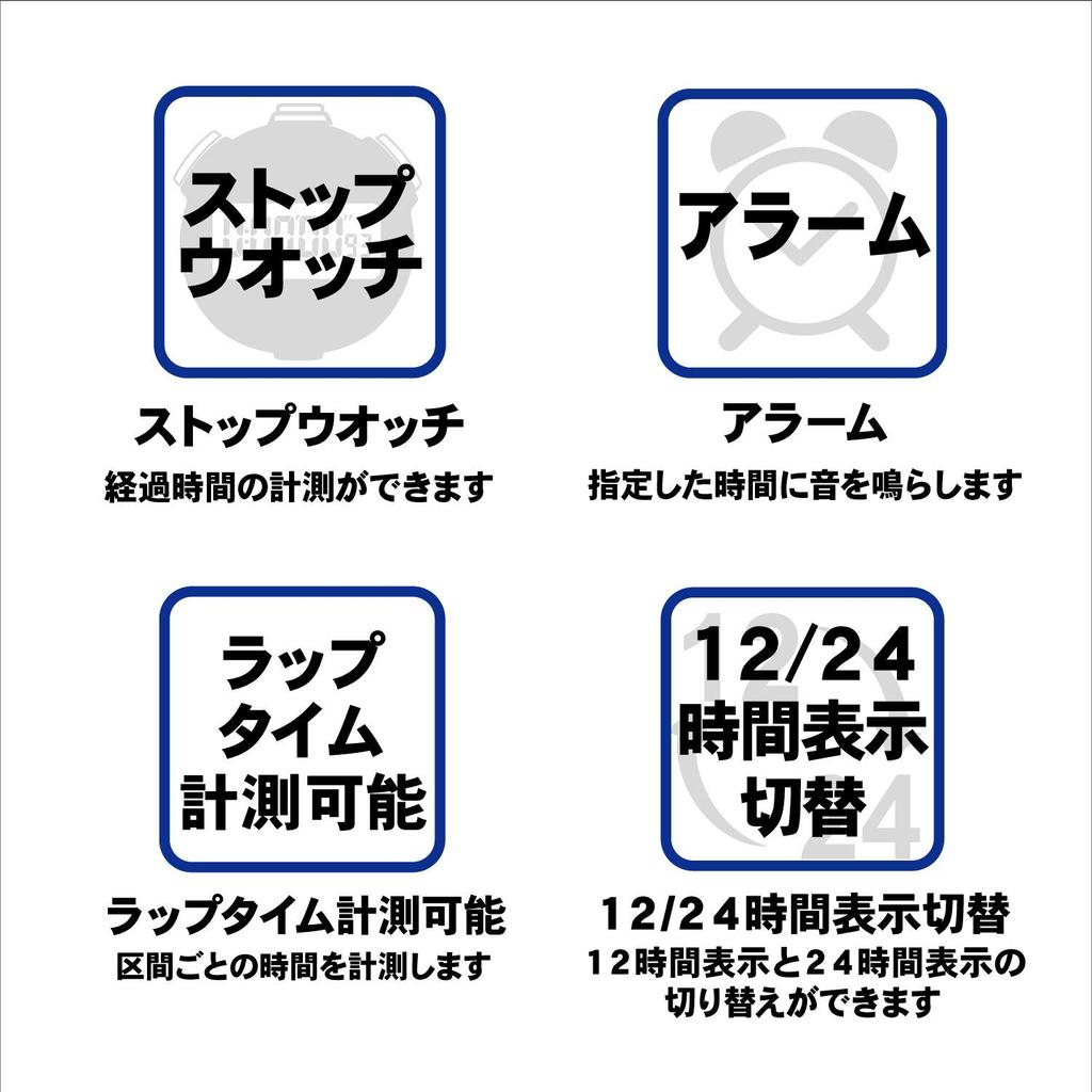 [Arias] Радиочасы на солнечной батарее с цифровым дисплеем, водонепроницаемые, многофункциональные, с подсветкой, перевернутым ЖК-дисплеем, уретановый пояс ADWW18107RCSOL-02, мужские, синие