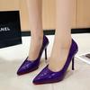 Модная женская обувь 2025 Высокое качество Неглубокие женские туфли на высоком каблуке Модная вечеринка Большой размер Однотонные Бестселлер Сексуальные туфли-лодочки с острым носком Женские