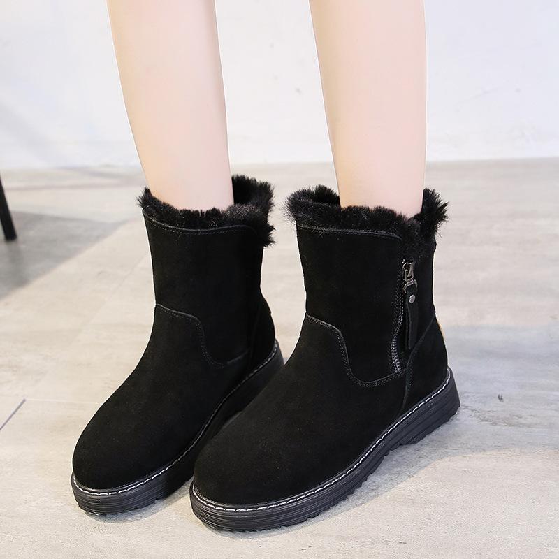 Женская мода Plus Velvet Короткие сапоги Зимние сапоги Теплые зимние походные ботинки