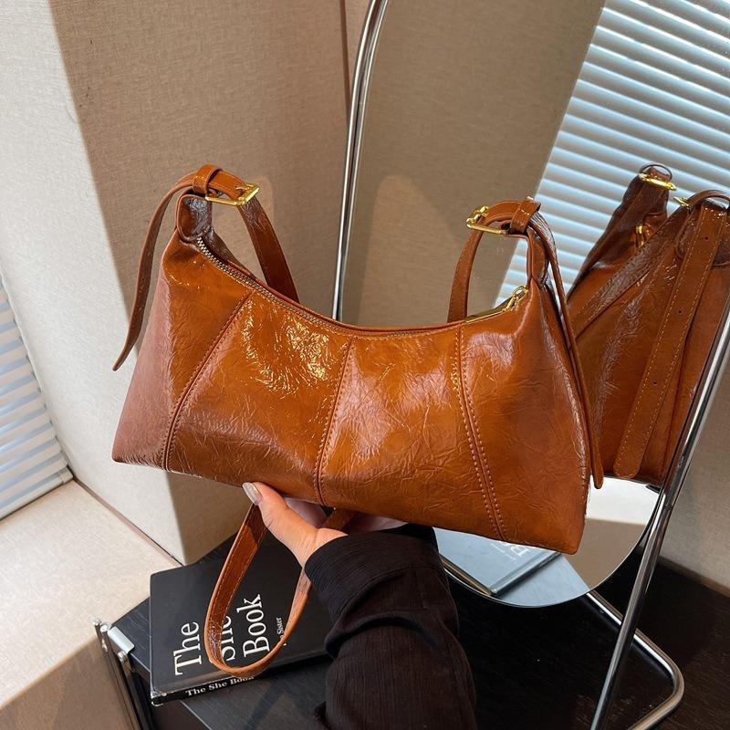 Ретро сумка женская большой вместимости новая осенне-зимняя нишевая сумка-мессенджер повседневная на одно плечо под мышку сумка-пельмень