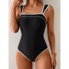 Винтажный черно-белый контрастный купальник женский сексуальный пуш-ап стройнящий с контролем живота цельный купальник пляжный купальный костюм бассейн монокини