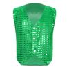 Womens Glitter Sequins Vest Pointed Hem Waistcoat for Jazz Dance Choir Performances