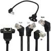 Right Angle Screw Panel Ethernet LAN Cord Network Wire RJ45 Cable Panel Mount Extension Cable