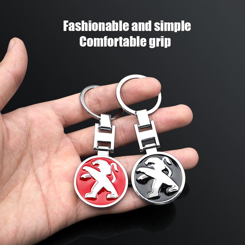 2026 Hot Car Sticker Peugeot Car Badge Keychain Zinc Alloy Keyring Pendant Accessories For Peugeot 107 408 4008 308 3008 5008 50
