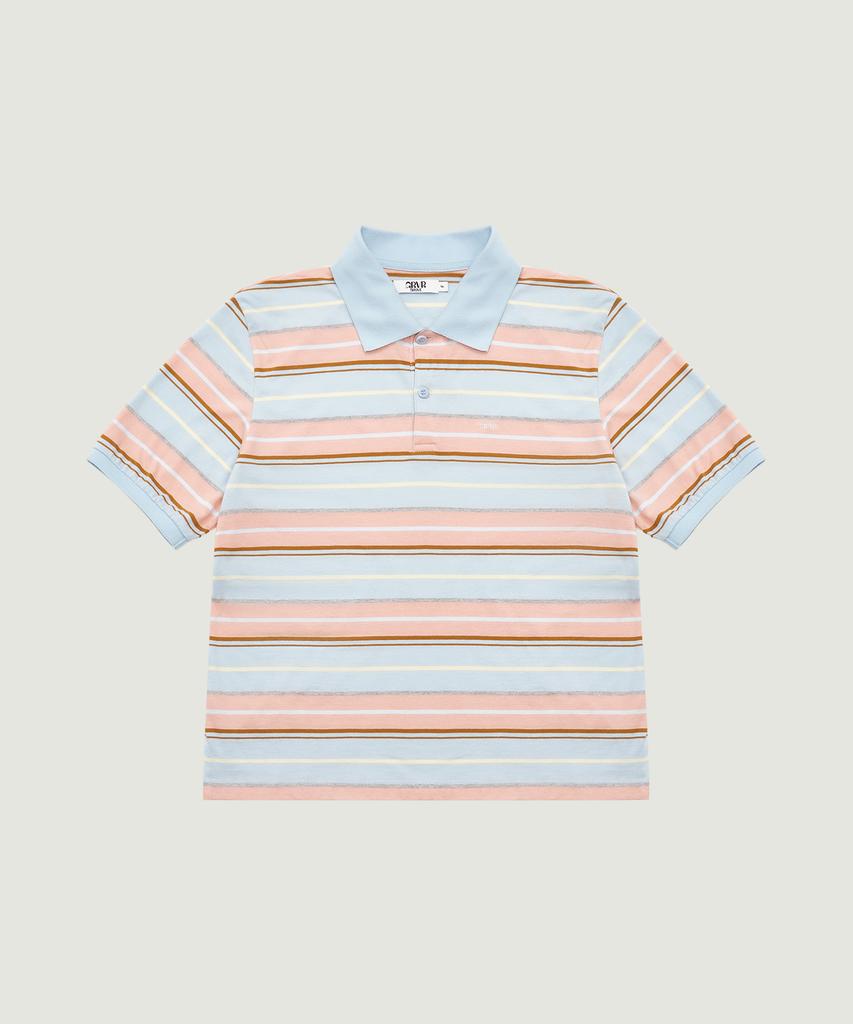 GROVE Рубашка-поло в полоску 26Ss Carell (розовый)