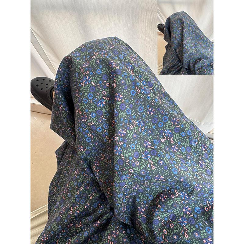 Retro design niche floral pajama pants women's summer new large size loose and comfortable home walking pants can be worn outside