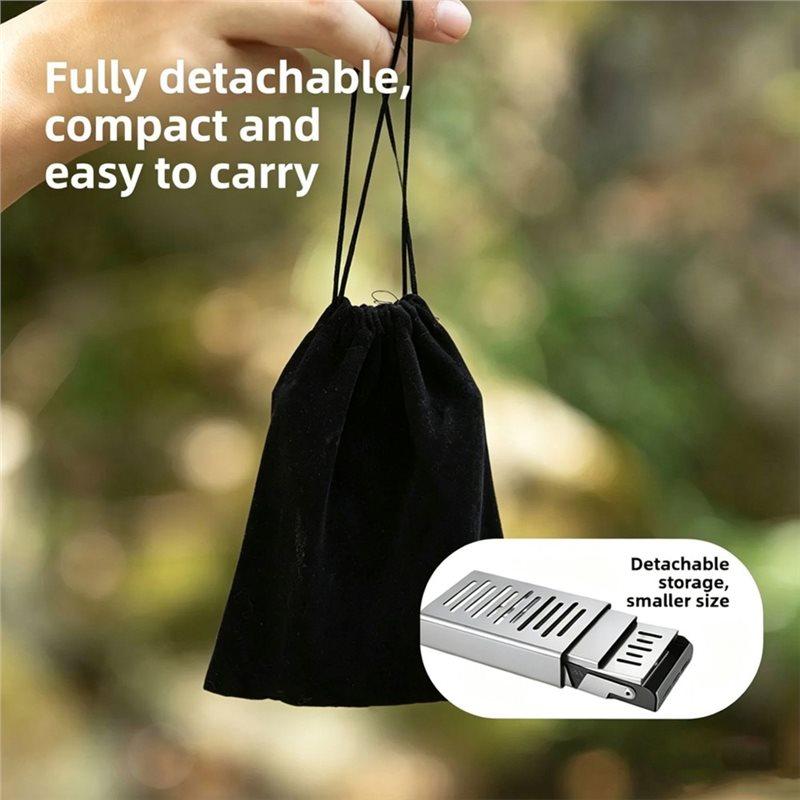 J1UL1N Camping Outdoor Mini Incense Burner Portable Firewood Ornament Observing Fire Carbon Stove Aromatherapy