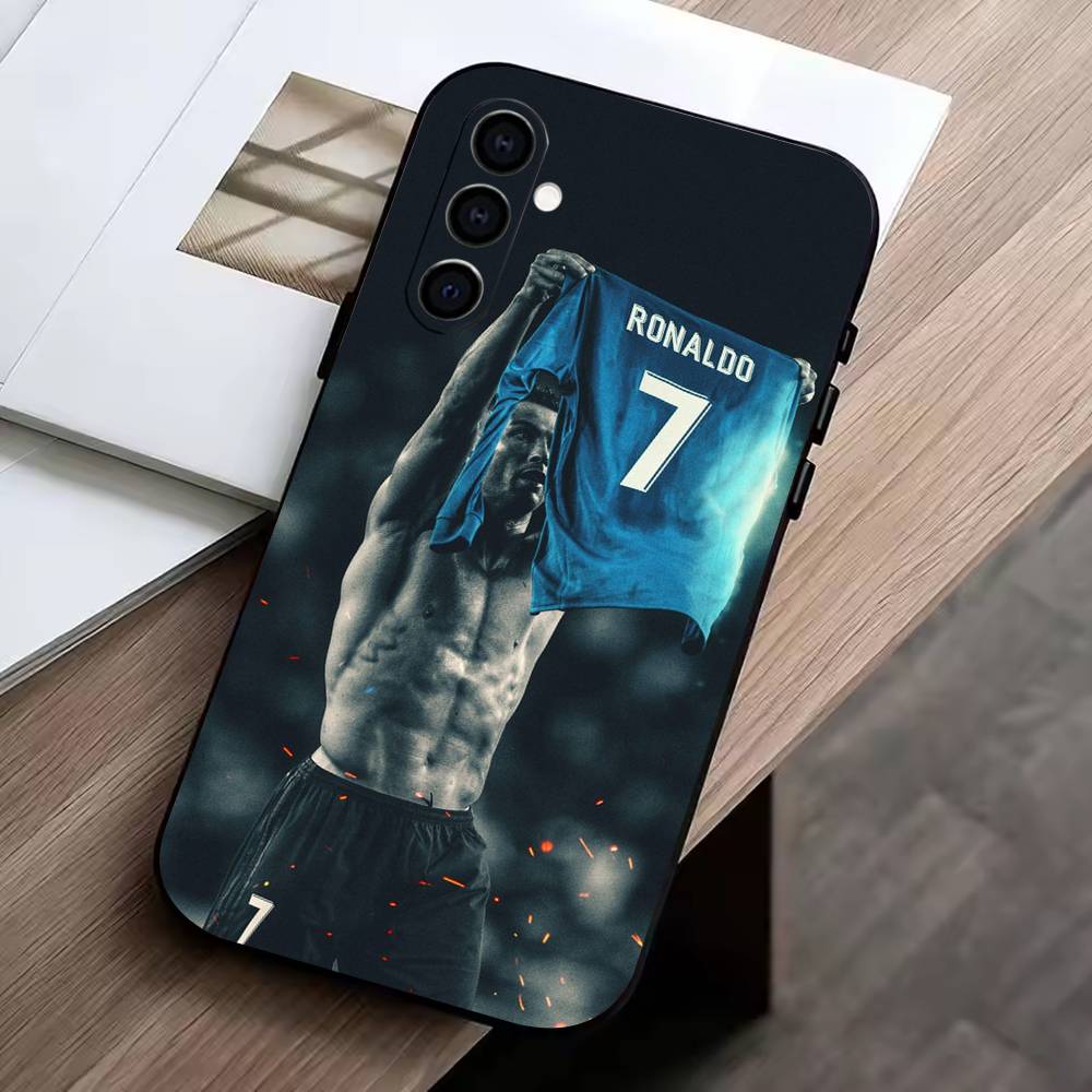 Чехол для телефона D-Криштиану Роналду Черный Силикон Мягкий Для Samsung Galaxy A73,A72,A71,A70,A53,A52,A51