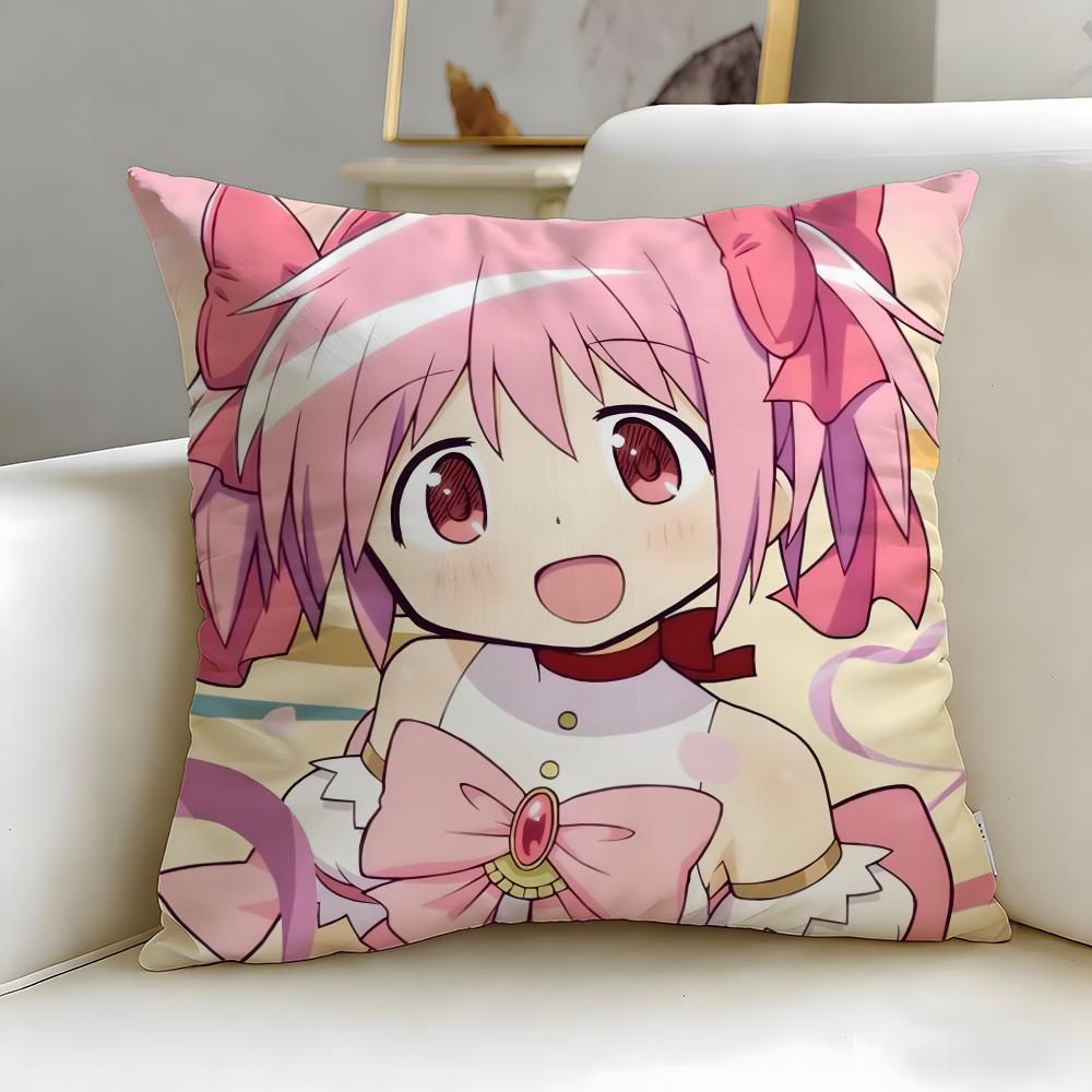 Классический аниме чехол для подушки Puella Magi Madoka Magica Мягкий Легко стирающийся Чехол для подушки Универсальный для дивана Кровати Путешествий и Офиса
