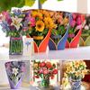 3D Pop Up Flower Greeting Cards Multi-Style Bouquet Birthday Card Postcard Gifts