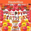 Fire Truck Aluminum Foil Banner Birthday Party Decoration Fireman Theme Cake Insert Balloon Pull Flag Set