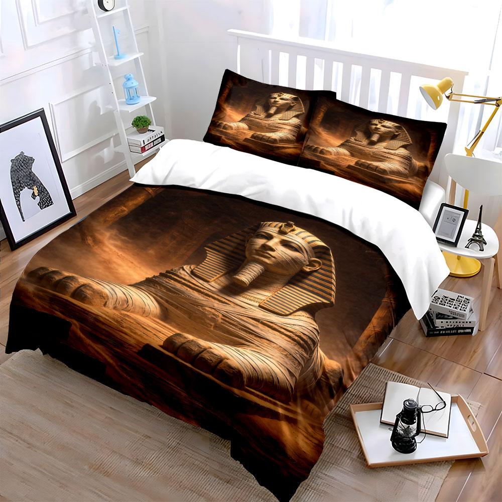 Sphinx and Egyptian ruins. Bedding sets Duvet cover sets Duvet covers Pillowcases(1 * Duvet Cover 2 * Pillowcases without duvet insert)
