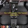 Автомобильные коврики для Volkswagen VW Touran 2006-2015 Микрофибра Кожа Полное покрытие Авто коврики на пол Роскошные напольные вкладыши