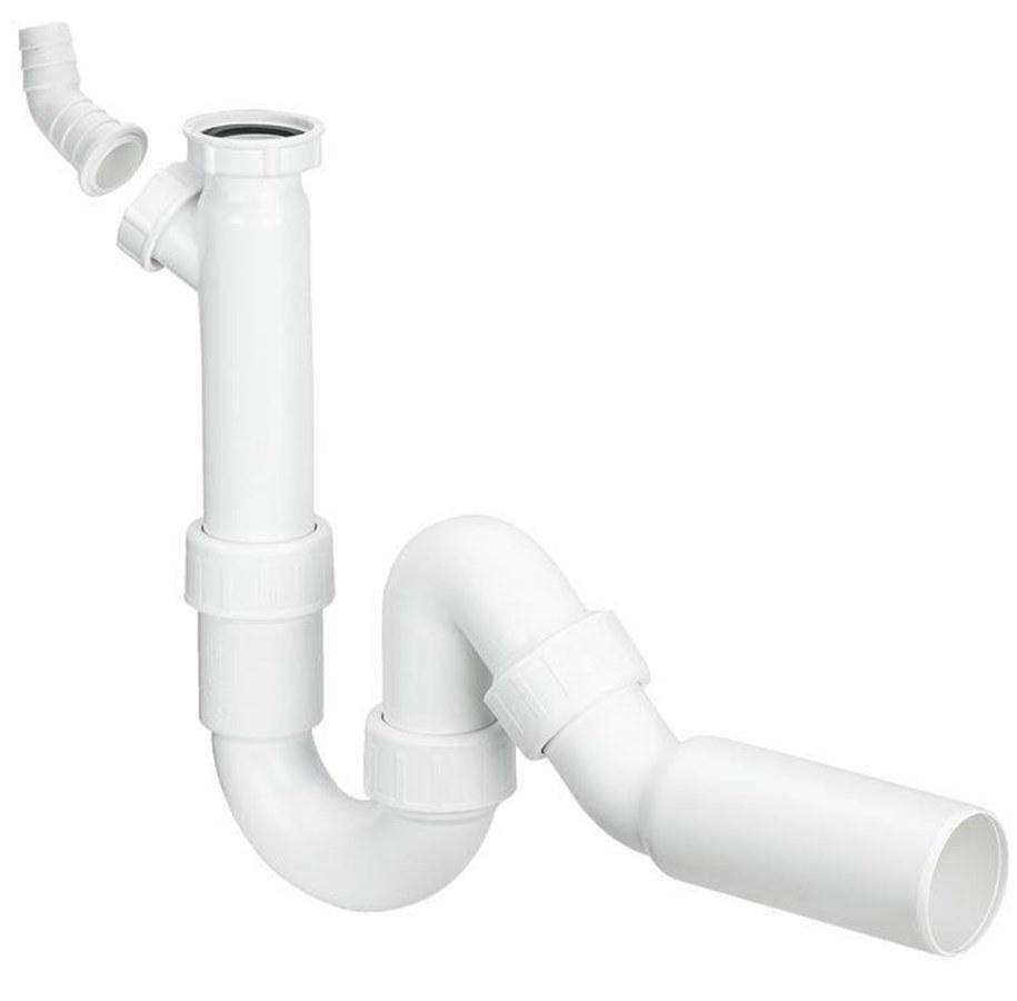 Pipe siphon 6/4"x50 plastic/white, model 798530