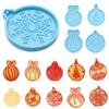 1PC Christmas Silicone Mold for Christmas Tree Hanging Pendant Keychain Jewelry Making Epoxy Resin Mold Christmas Decoration