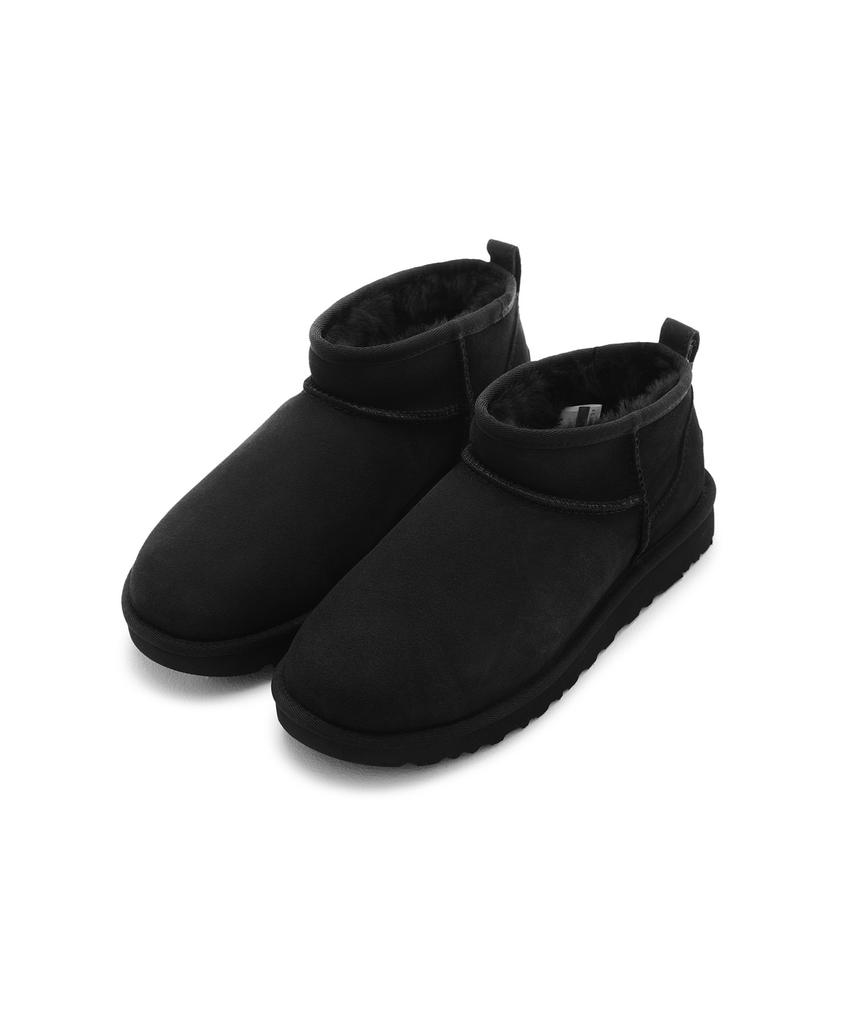 Ugg Suede Leather Mini Boots (Classic Ultra Mini) W - Black / 1116109Blk