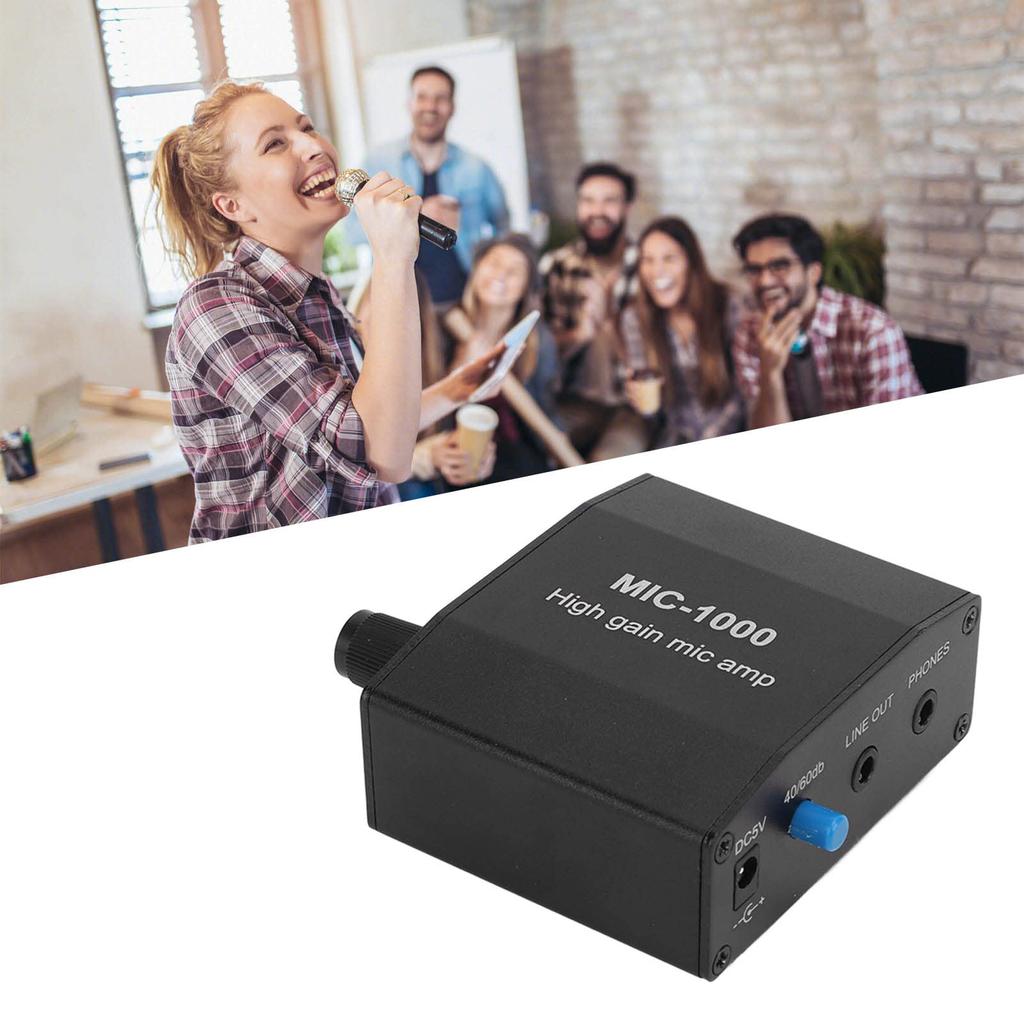 ALC Automatic Level Control Mini Amplifier, USB Mini Amplifier, Compact Mini Amplifier, High Gain 1000x Amplification Accessory Kit, Stereo Switch