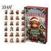 Classroom Exchange Gifts 2026 Highland Cow Christmas Advent Calendar, 24-Day Acrylic Countdown Ornament Set with Travel Companion Play