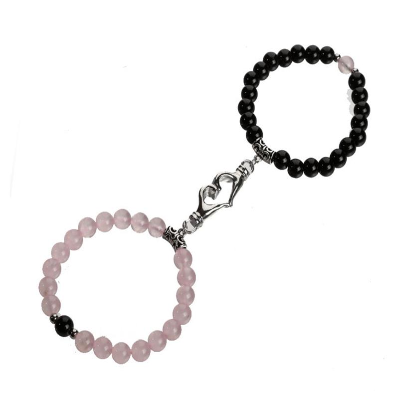2 Pice Love Magnetic Friendship Bracelets Matching Bracelets for Couple Best Friends Bracelets Birthday Jewelry for Women Girls