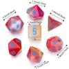7pcs/set Gift Multi Sides Toy Dices Game Accessory Dice Set Glitter