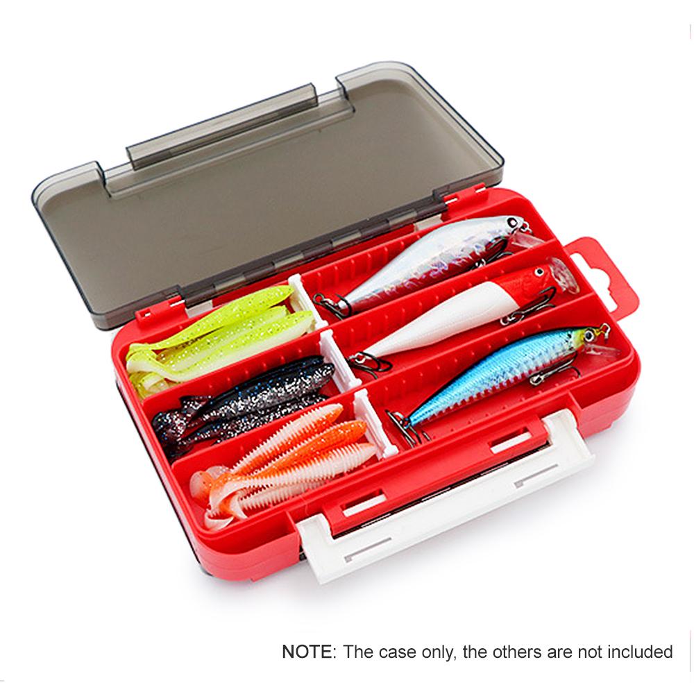 Double Sided Bait Box Lures Organizer Fishing Tackle Container
