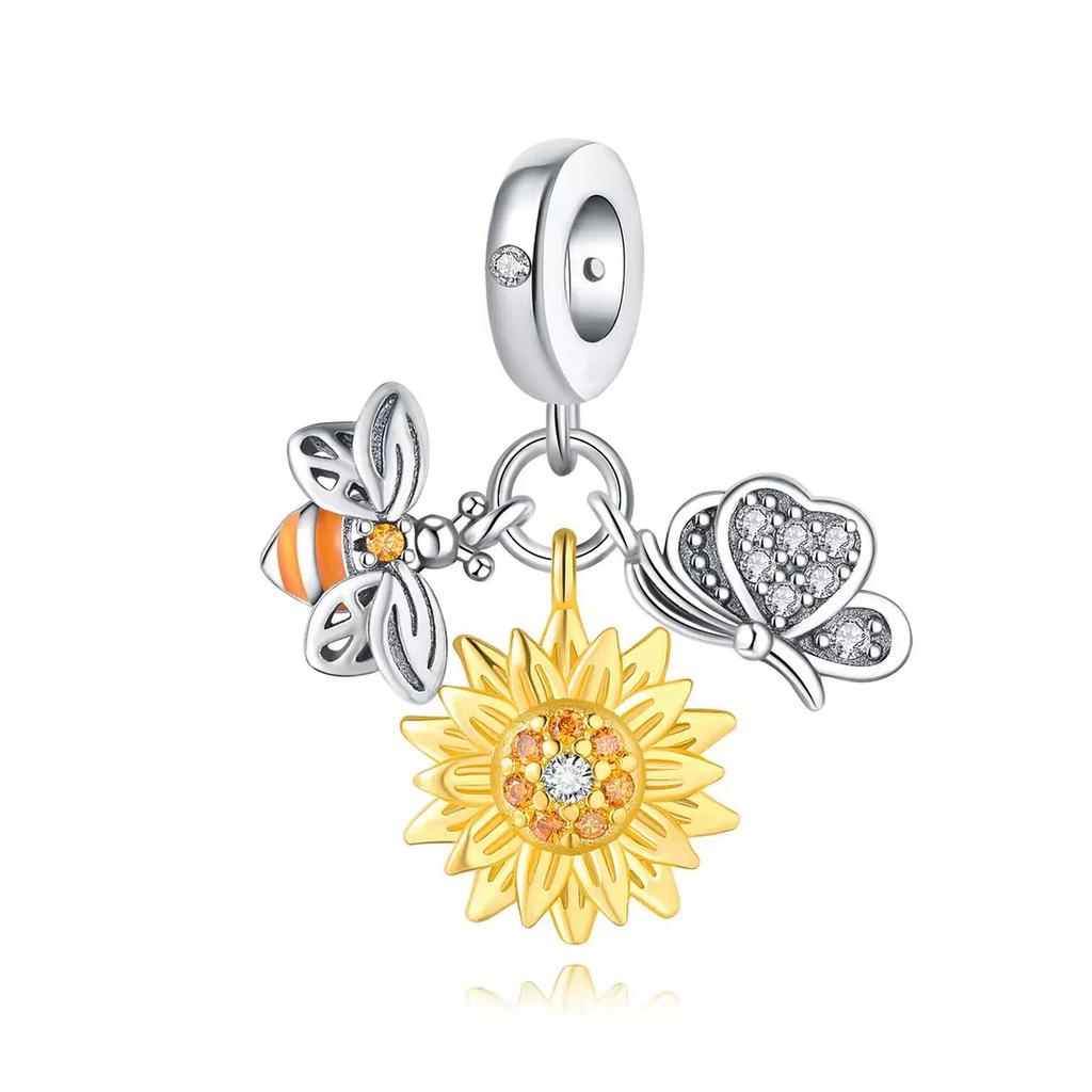 New Copper Plum Blossom Spider Blue Whale Seahorse Exquisite Charm Diy Pendant Fit For Original Bracelets Women'S Jewelry