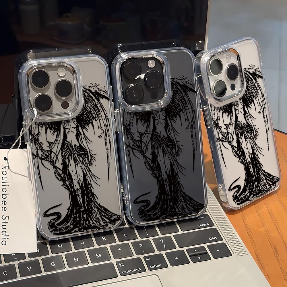Чехлы для телефона серии «Темная Богиня» для iPhone 17 16 Pro Max Air 15 11 14 13 12 Promax 17E 16E Plus Carcasa Мягкий силиконовый чехол