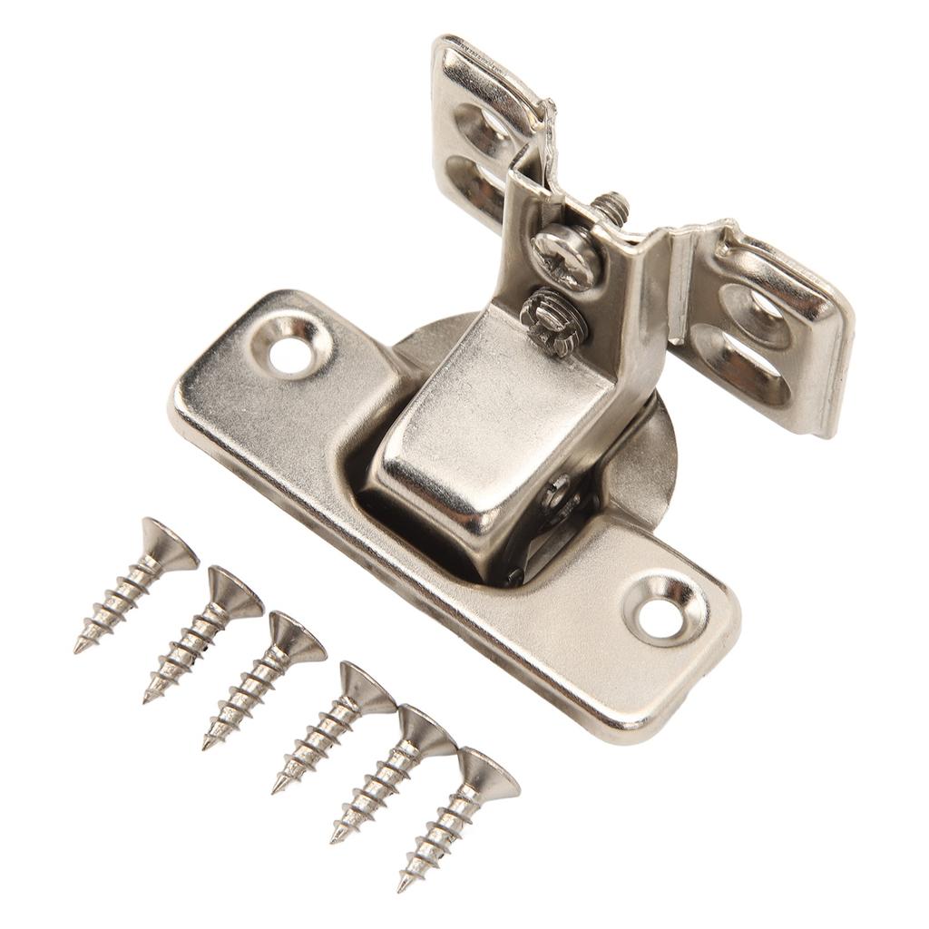 4PCS Cabinet Hinge with 4 Hole Base Cold Rolled Steel Short Arm Cupboard Hinge for Kitchen Bedroom