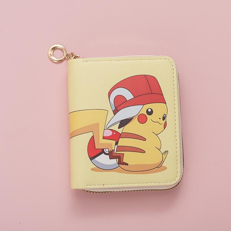 New Fashionable Cute Small Fresh Printed Change Bag Cartoon Animation Schoolgirl Short Zipper Small Wallet