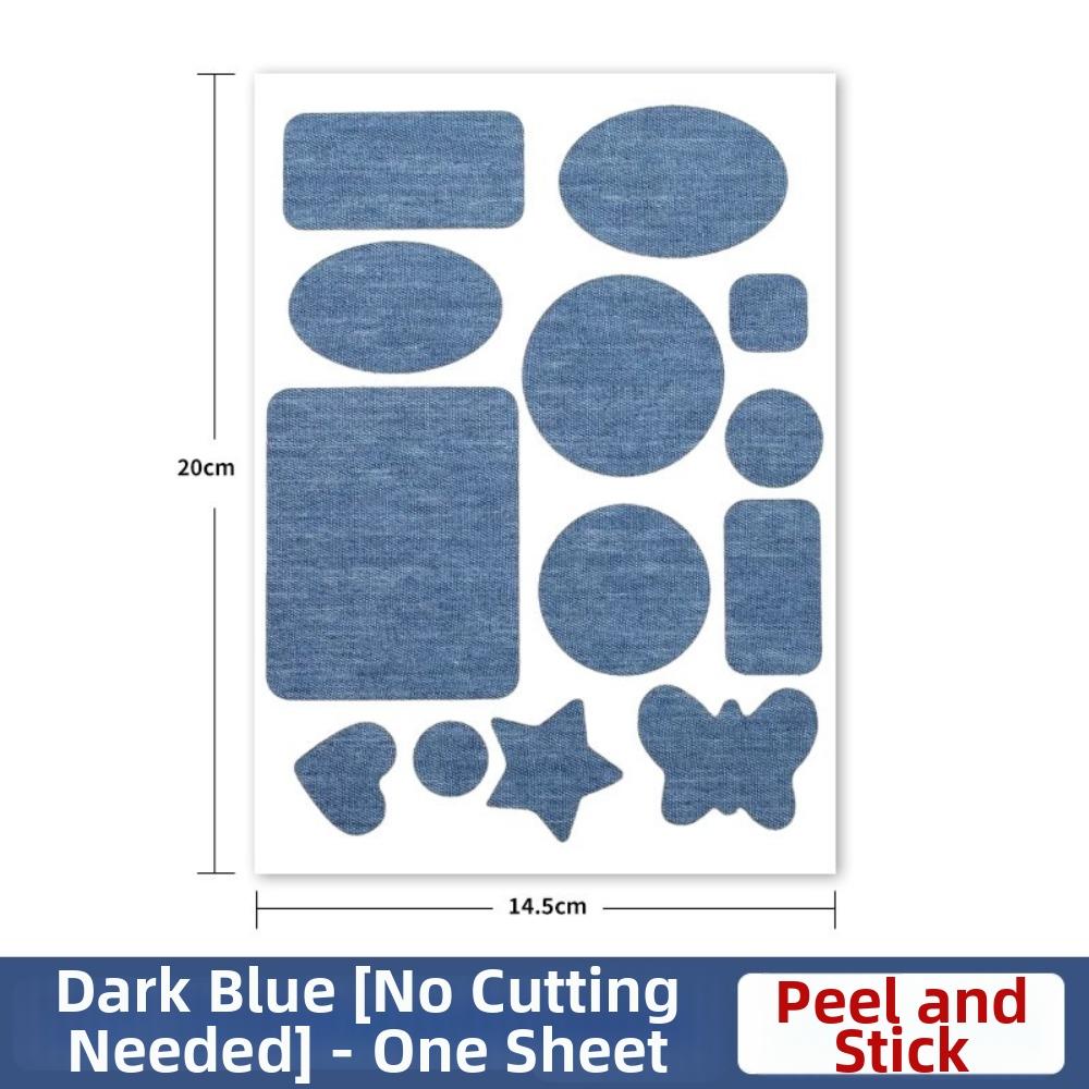 Reinforcement Repair Patches Blue Denim Clothing Patches New Self-Adhesive Patches for Knee Repair