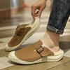Fashion Fashion Trend Casual Half Slippers for Men's 2025 Spring New Thick Soled Retro Comfortable Slip On Draggers Beach Chunky Sandals