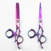 6.0 inch, plum blossom 720 degrees, rotating handle, color, flat scissors, thin scissors, hair scissors