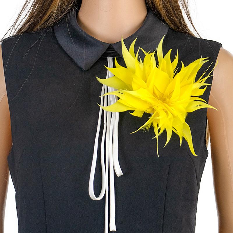 Брошь из перьев страуса для женщин, тканевая брошь из перьев, зажим для шарфа, лацканные булавки, аксессуар для платья, бутоньерка, украшение для женской повязки на голову